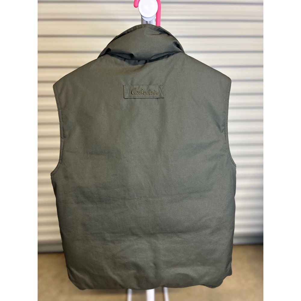 VTG Cabelas Vest Mens S Green Premier Northern Goose Down Puffer Outdoor Hunting - Picture 3 of 8